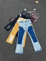 Gallery Dept Patchwork Paint‑Splatter Flare Jeans