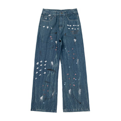 Gallery Dept Paint‑Splatter Wide Leg Jeans