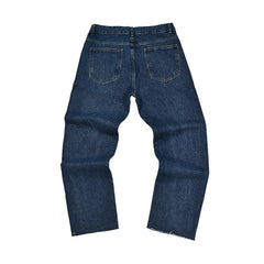 Gallery Dept Logo Print Raw‑Hem Denim Jeans