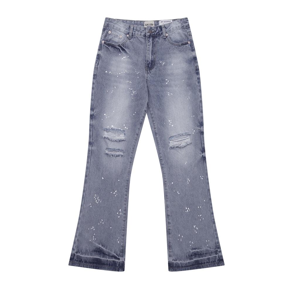 Gallery Dept Paint‑Splatter Ripped Flare Jeans