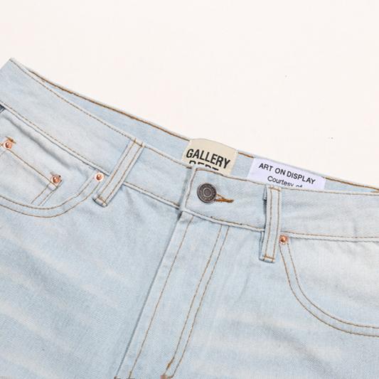 Gallery Dept Contrast Stripe Raw‑Hem Jorts