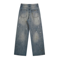 Gallery Dept Logo Paint‑Splatter Wide‑Leg Jeans
