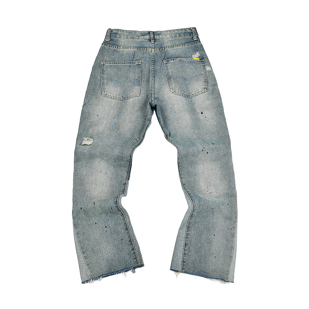Gallery Dept Distressed Paint‑Splatter Flare Jeans