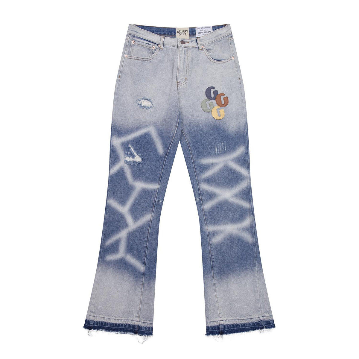 Gallery Dept Distressed Graphic Flare Denim