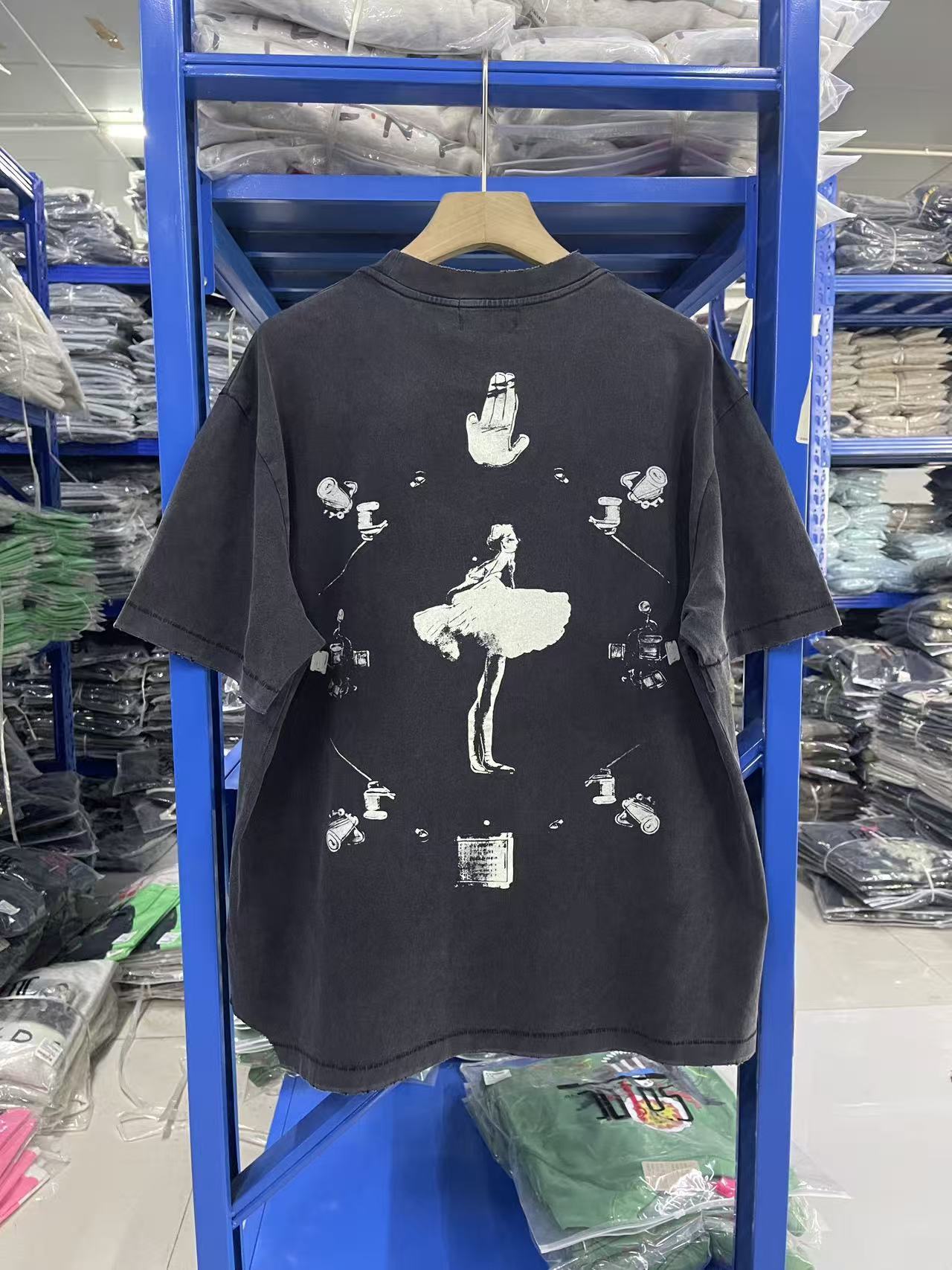 ERD Circular Symbol Asymmetric Vintage Tee