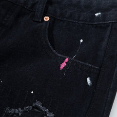 Gallery Dept Ripped Paint‑Splatter Denim Jorts