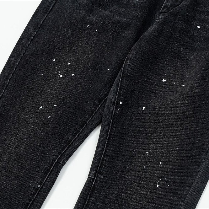 Gallery Dept Paint‑Splatter Seam‑Detail Flare Jeans