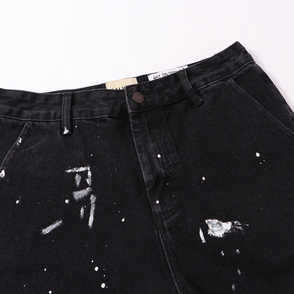 Gallery Dept Paint‑Splatter Denim Jorts