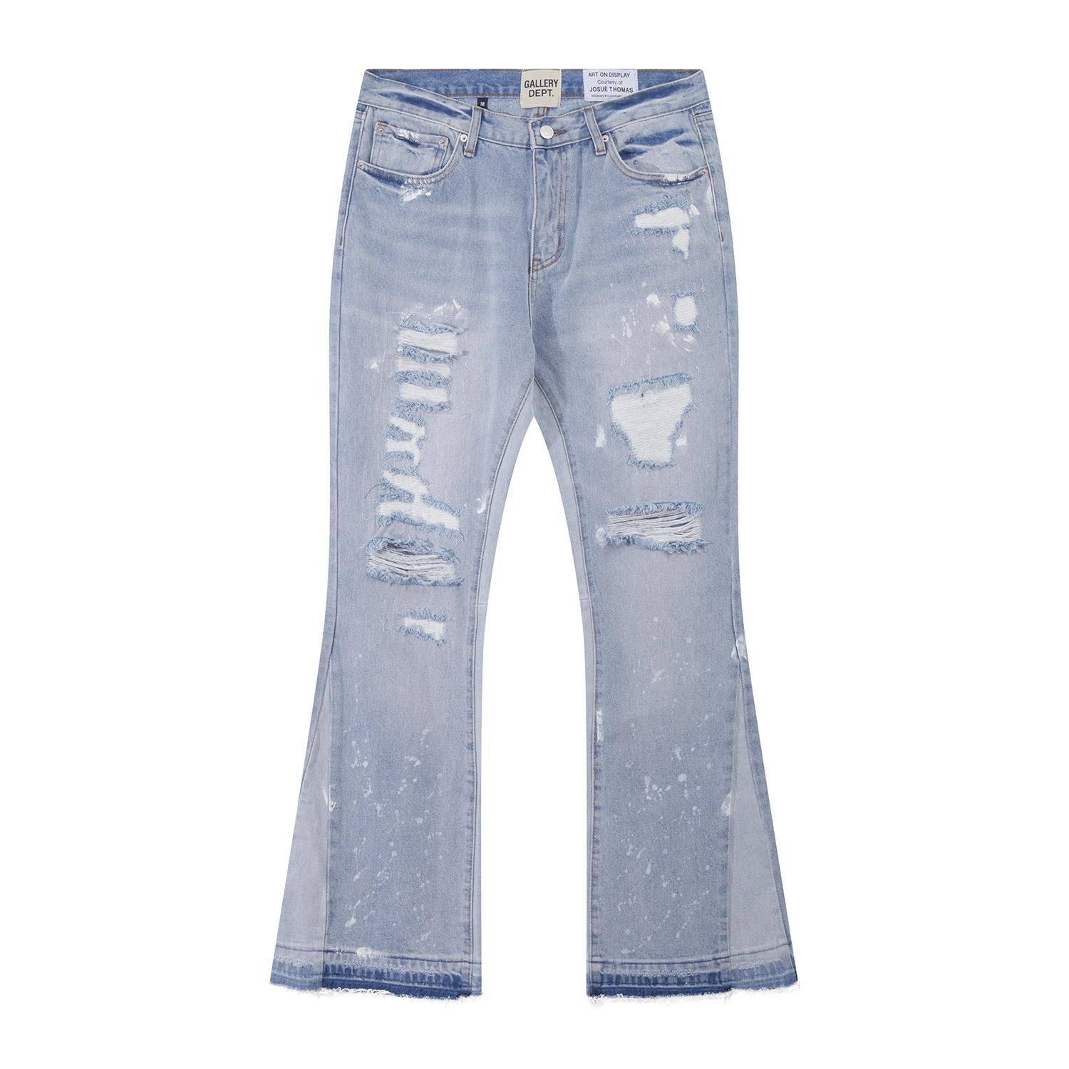 Gallery Dept Heavy‑Distressed Flare Jeans