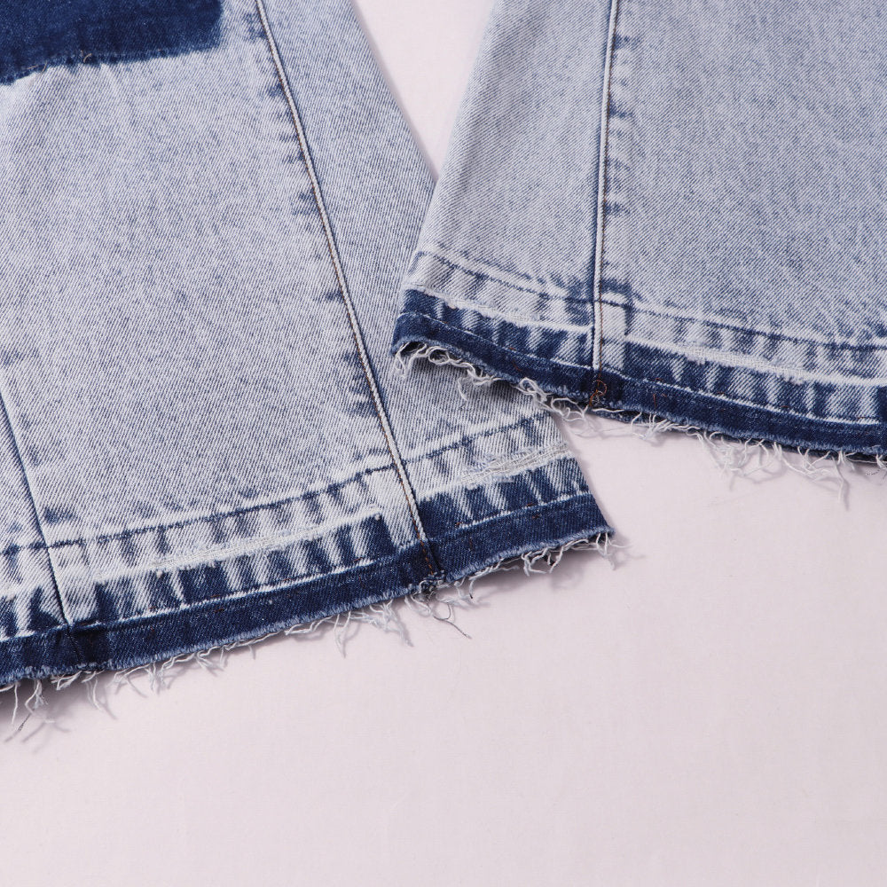Gallery Dept Contrast‑Patch Paint‑Splash Flare Jeans
