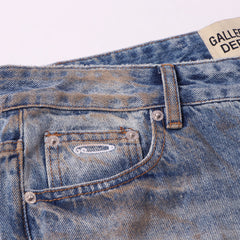 Gallery Dept Heart‑Paint Distressed Flare Jeans
