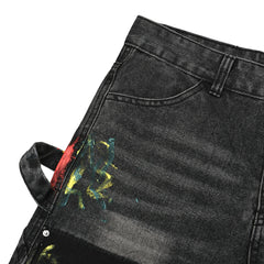Gallery Dept Black Wash Contrast Panel Flare Denim