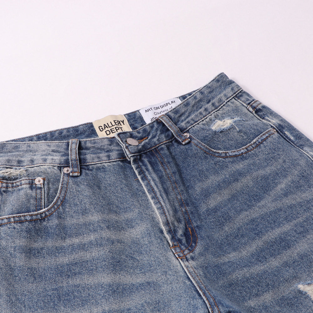Gallery Dept Layered Frayed‑Rip Flare Jeans