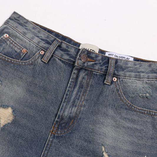 Gallery Dept Ripped Distressed Denim Shorts