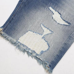 Gallery Dept Patchwork Ripped Denim Shorts