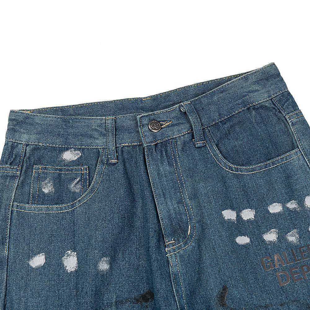 Gallery Dept Paint‑Splatter Wide Leg Jeans