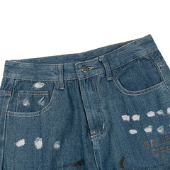 Gallery Dept Paint‑Splatter Wide Leg Jeans