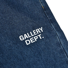 Gallery Dept Logo Print Raw‑Hem Denim Jeans