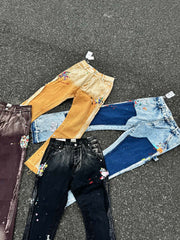 Gallery Dept Patchwork Paint‑Splatter Flare Jeans