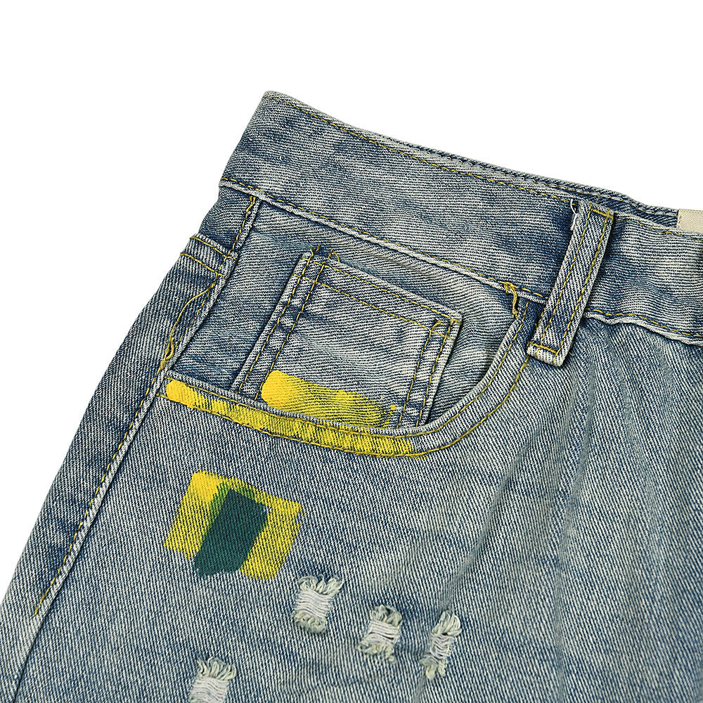 Gallery Dept Distressed Paint‑Splatter Flare Jeans