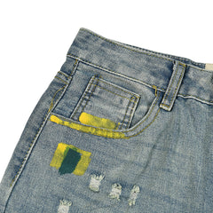 Gallery Dept Distressed Paint‑Splatter Flare Jeans