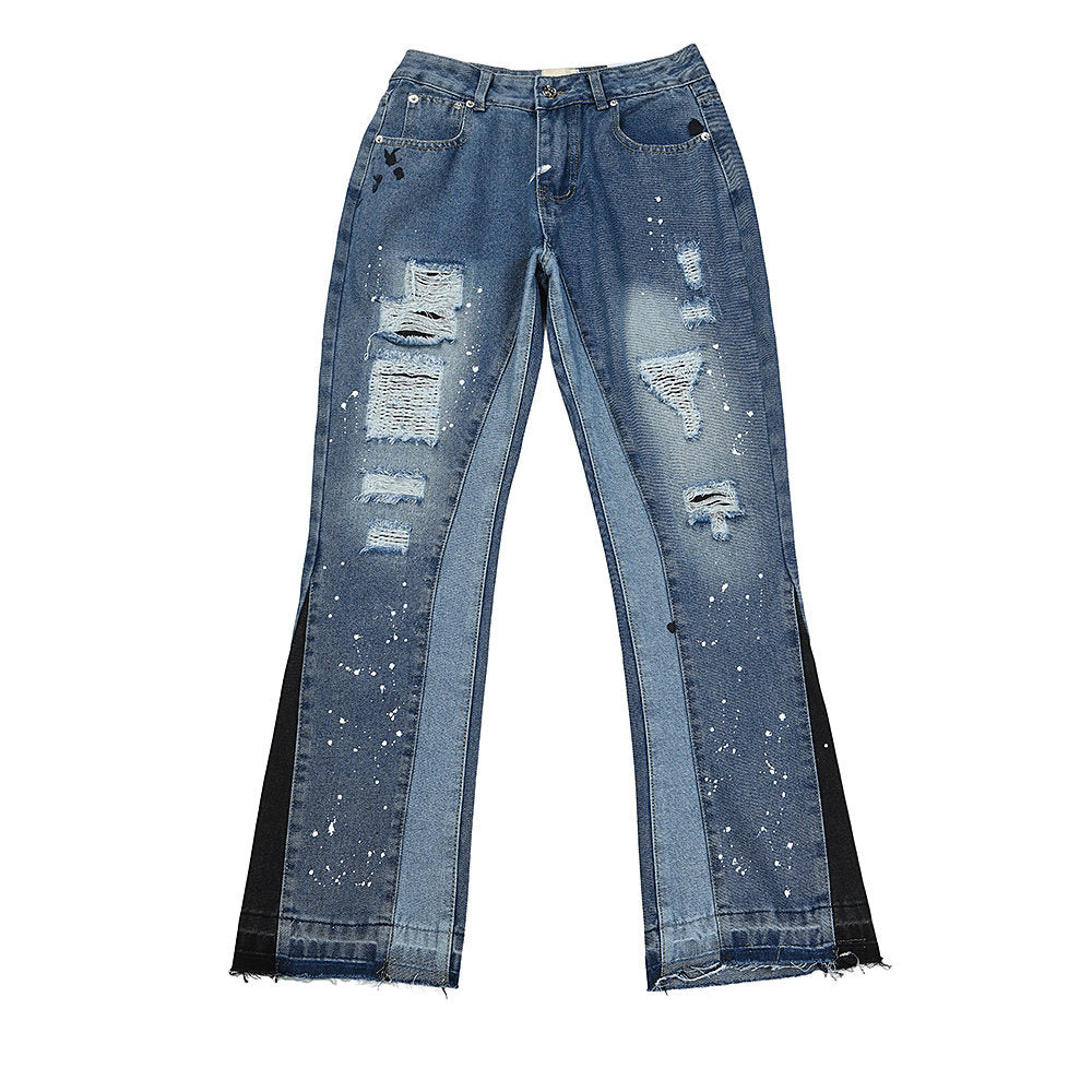 Gallery Dept Multi‑Rip Side‑Panel Flare Jeans