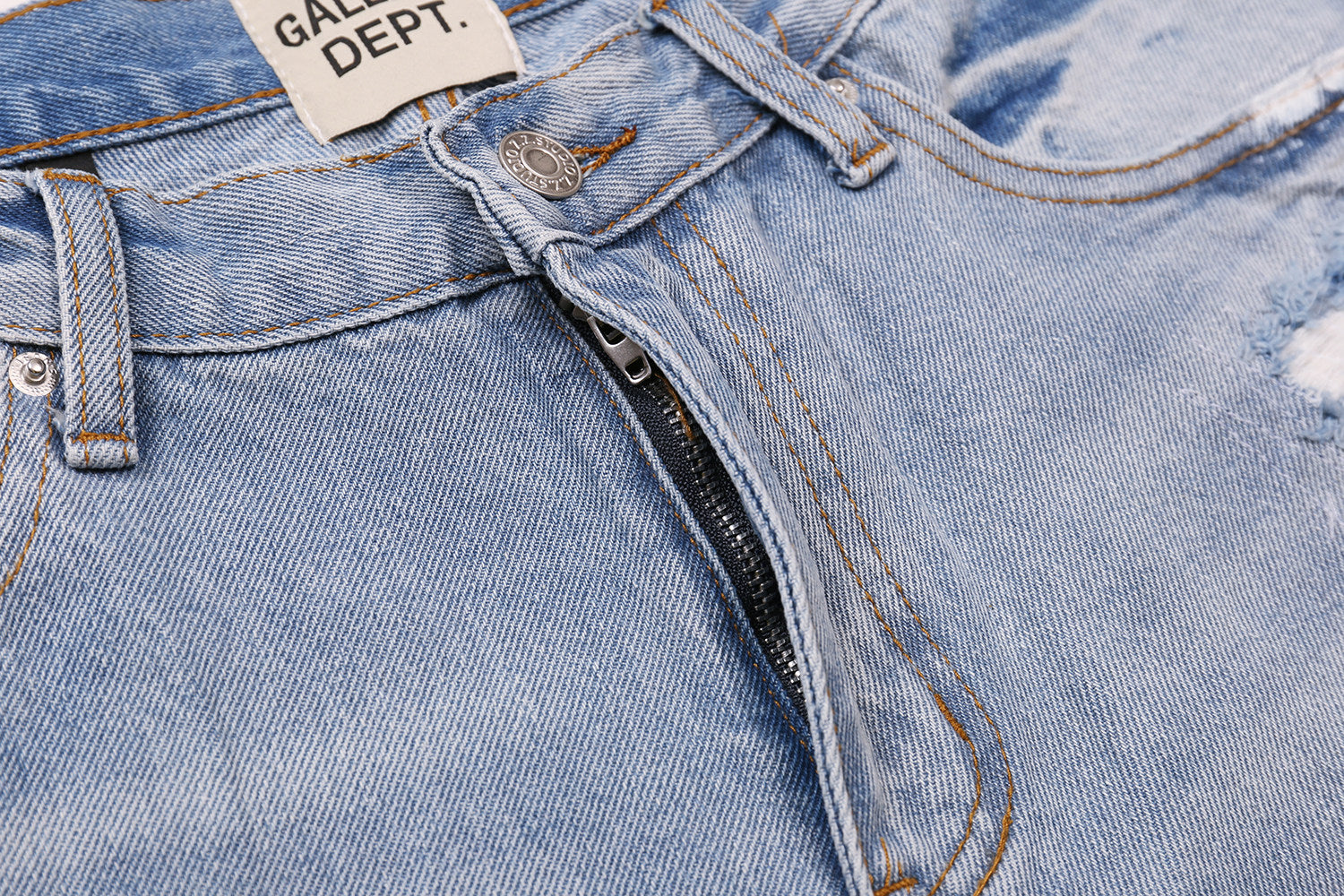 Gallery Dept Heavy‑Distressed Flare Jeans