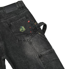 Gallery Dept Black Wash Contrast Panel Flare Denim