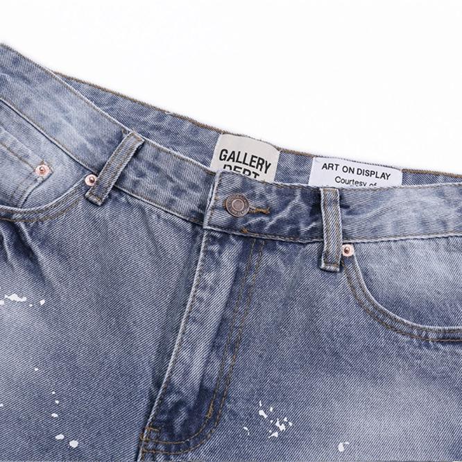 Gallery Dept Paint‑Splatter Ripped Flare Jeans