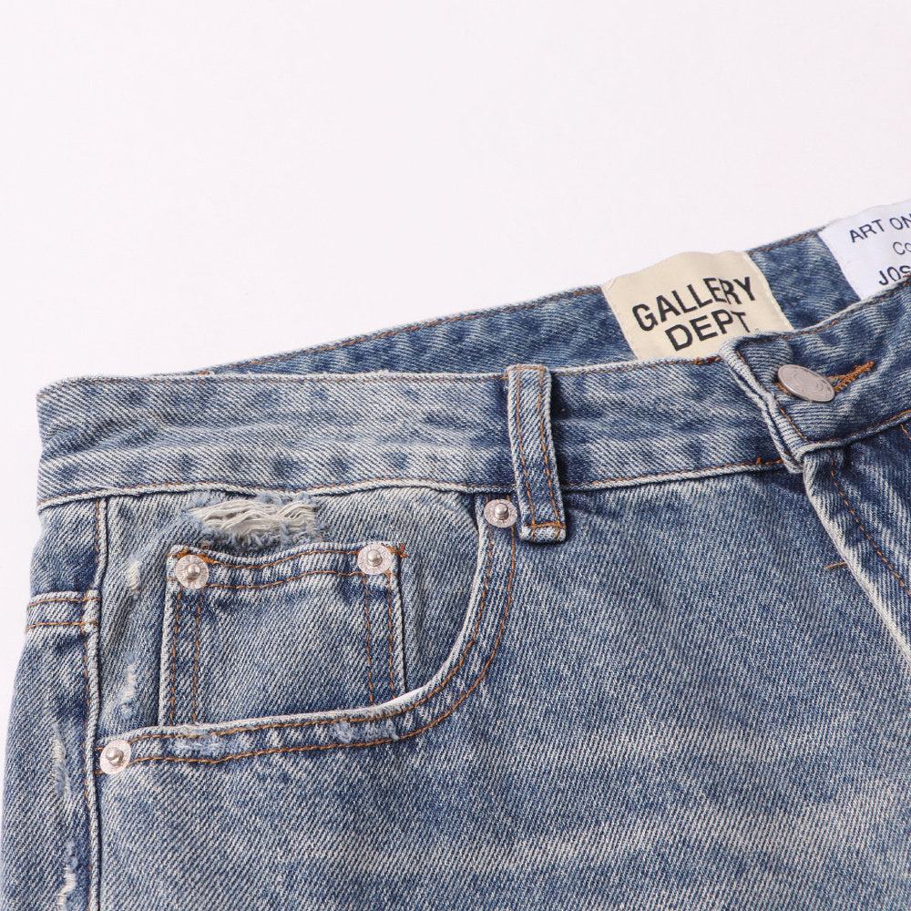Gallery Dept Layered Frayed‑Rip Flare Jeans