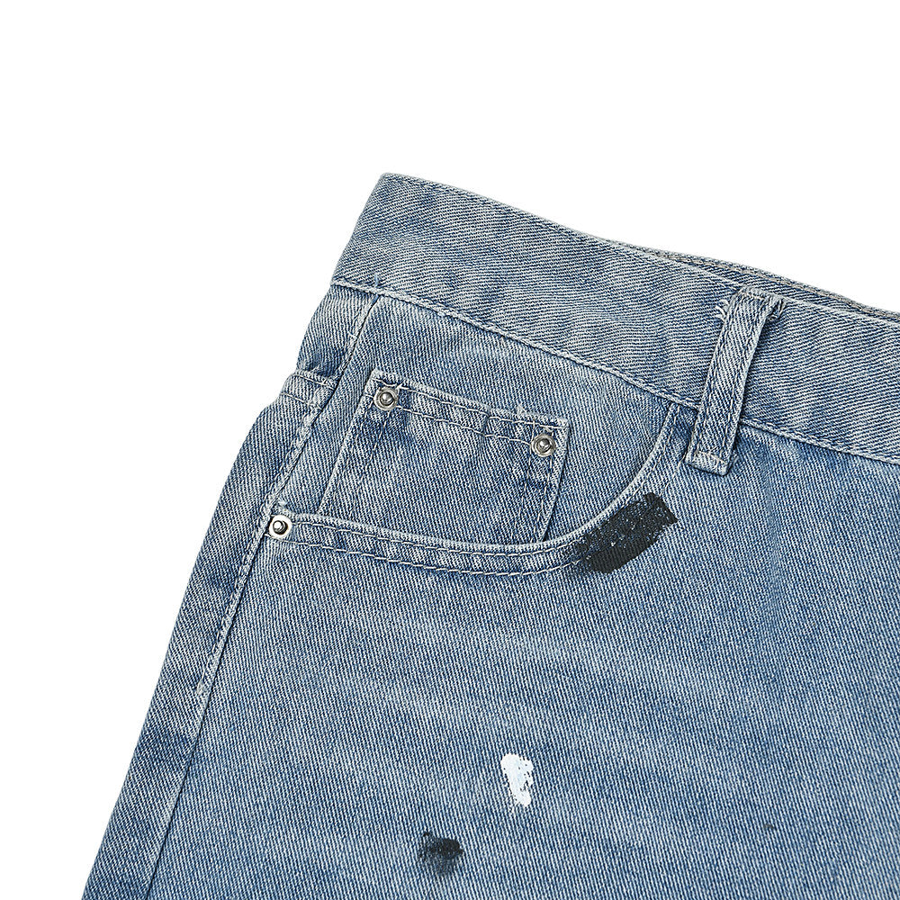 Gallery Dept Paint‑Splash Ripped Flare Jeans