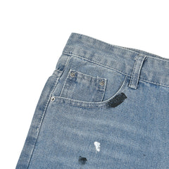 Gallery Dept Paint‑Splash Ripped Flare Jeans