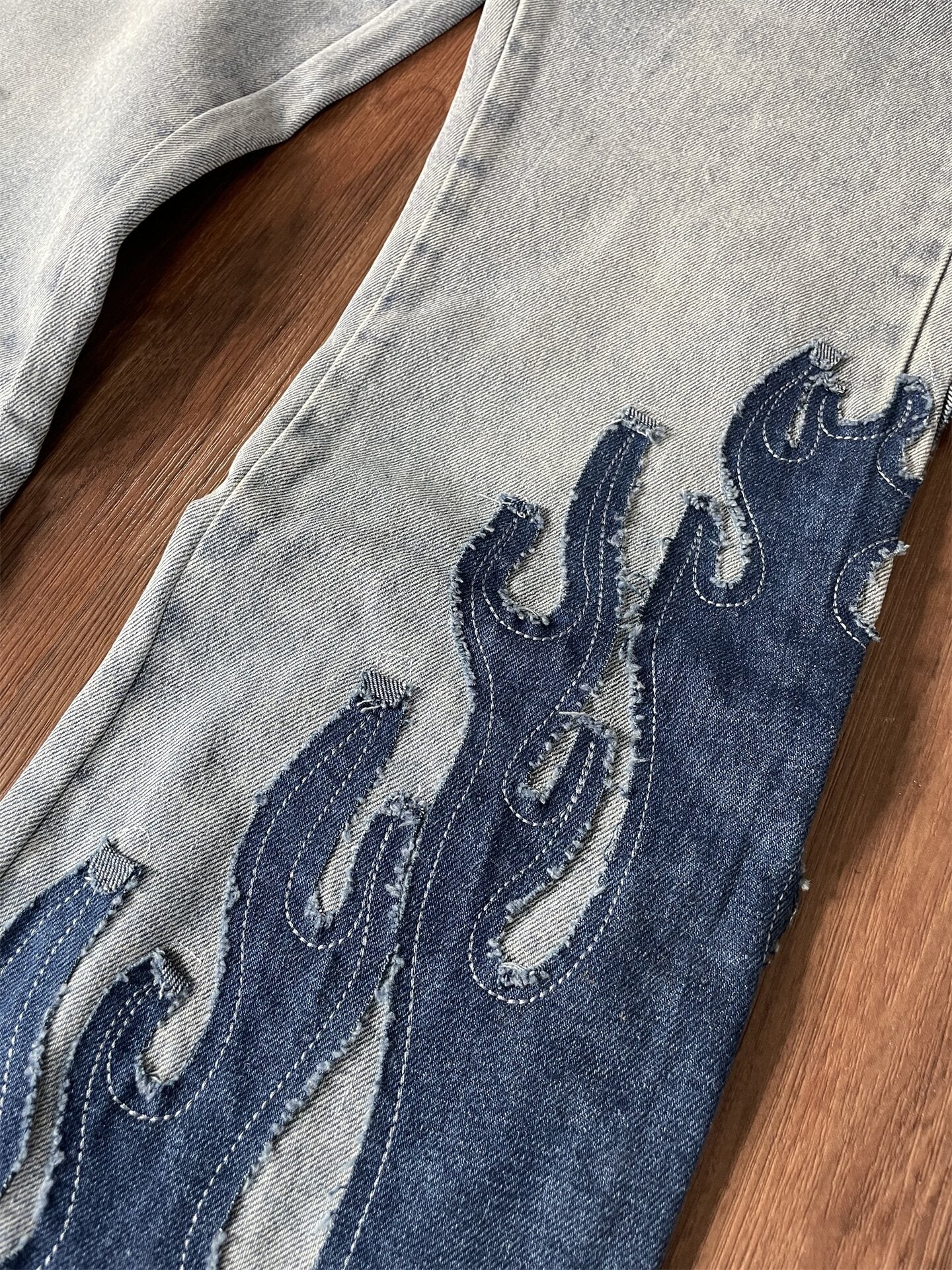 Gallery Dept Flame‑Patch Flare Jeans