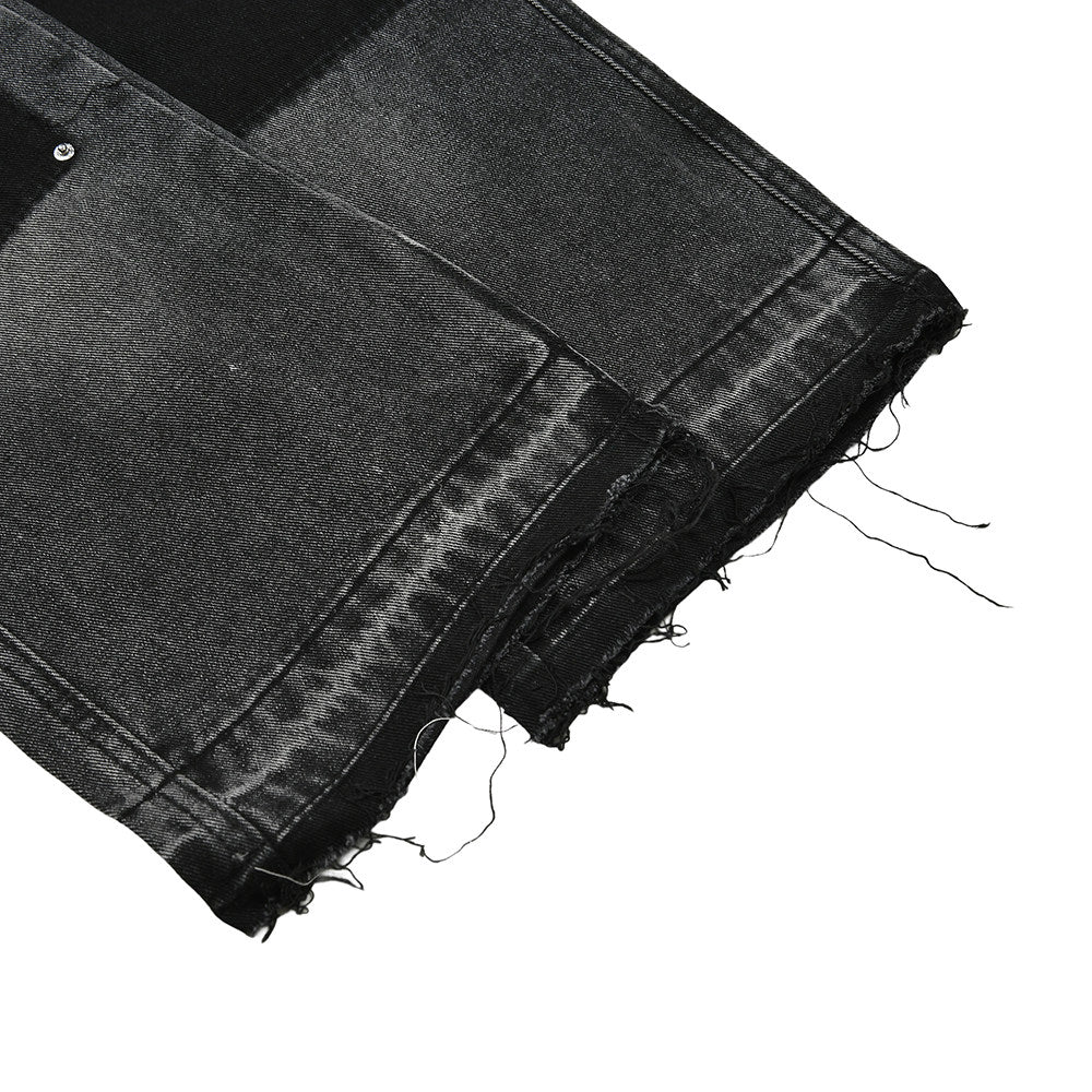 Gallery Dept Black Wash Contrast Panel Flare Denim