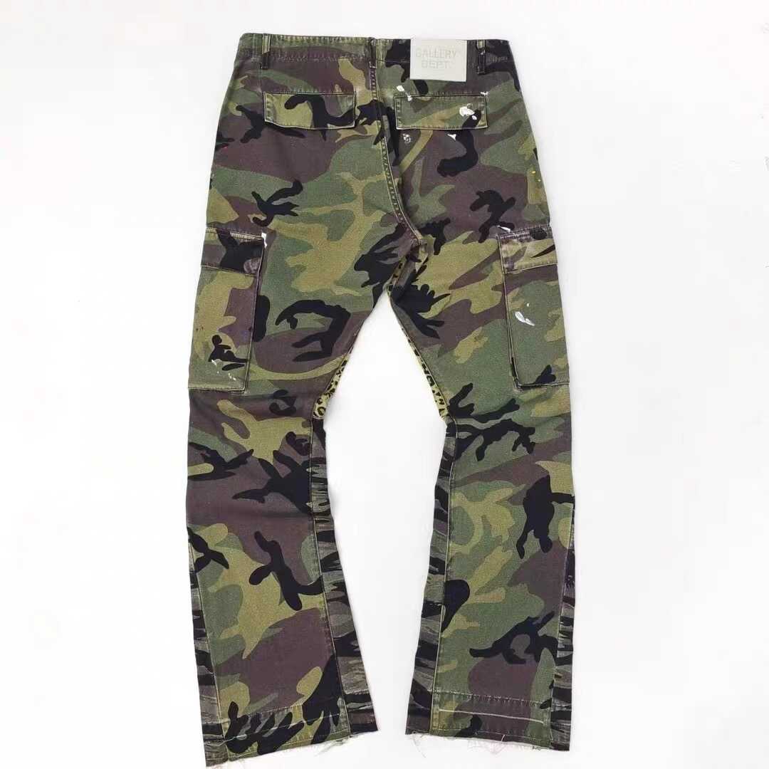 Gallery Dept Camo Leopard Flare Cargo Pants