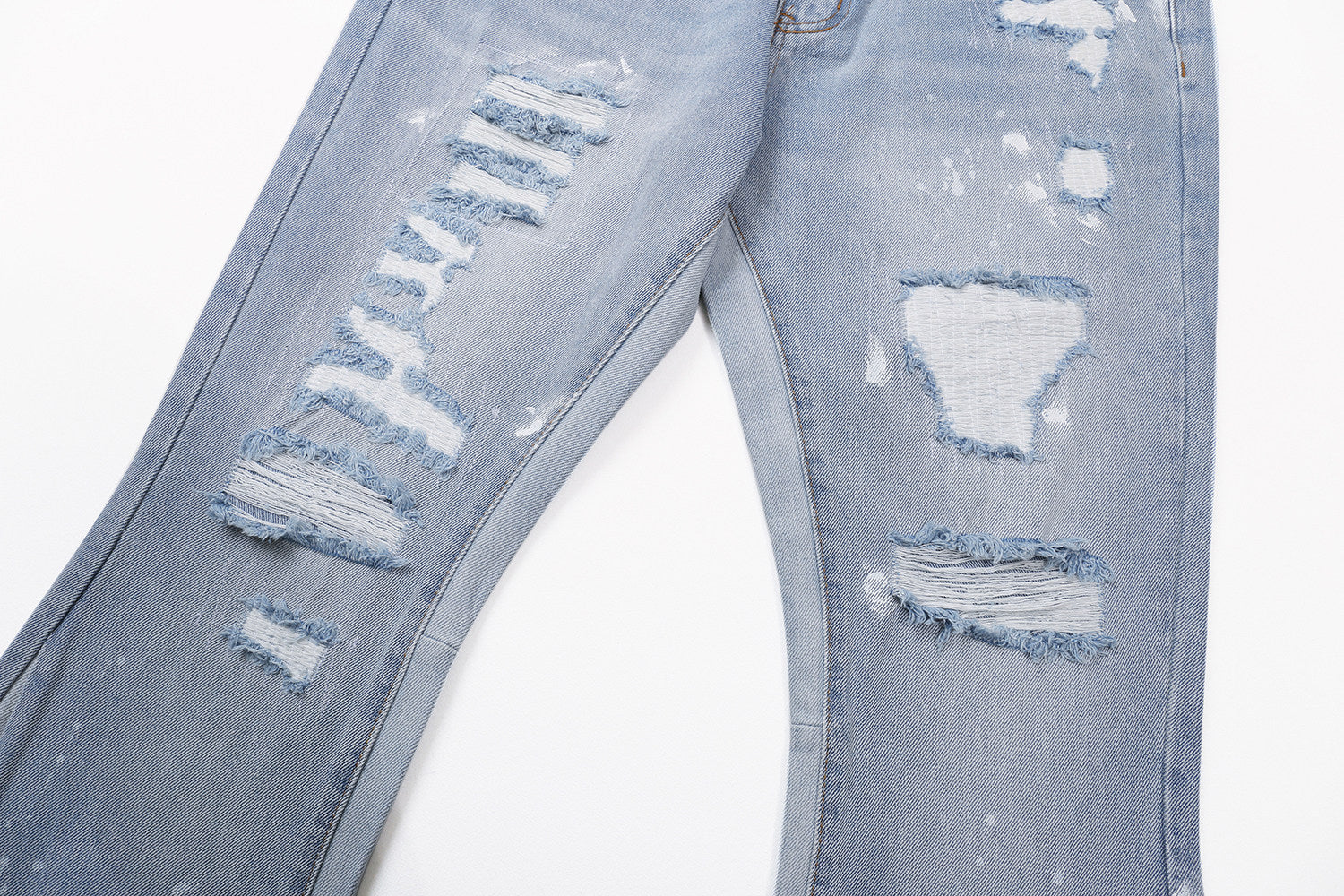 Gallery Dept Heavy‑Distressed Flare Jeans