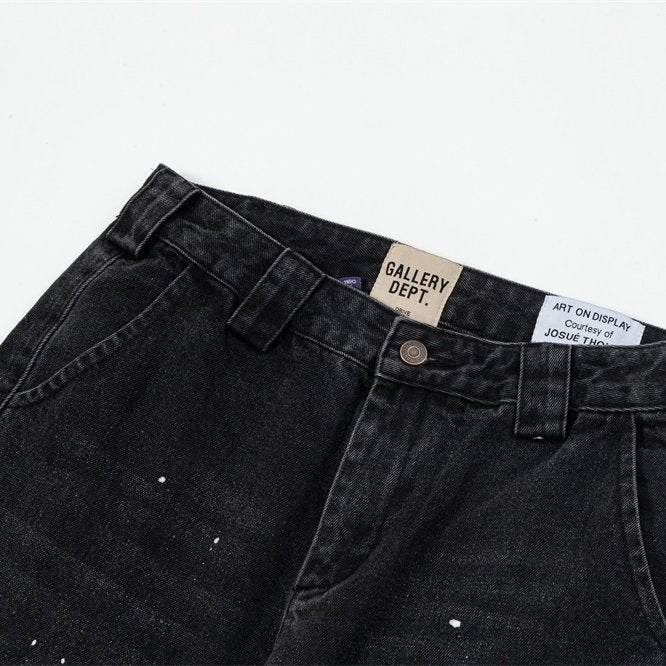 Gallery Dept Paint‑Splatter Seam‑Detail Flare Jeans