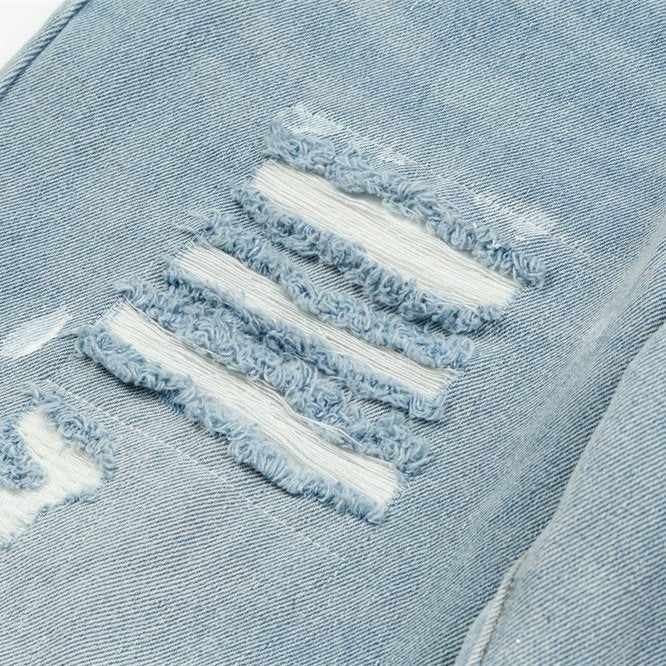 Gallery Dept Multi‑Rip Paint‑Splatter Flare Jeans