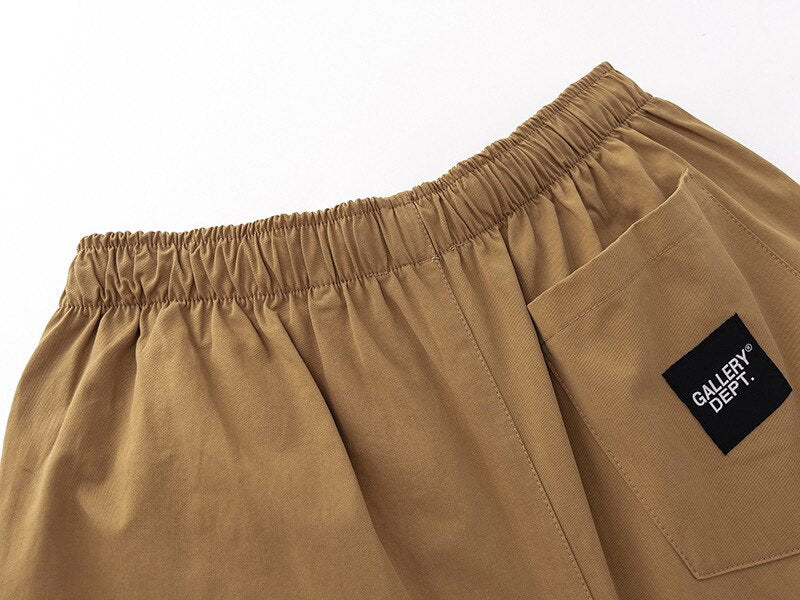 Gallery Dept Khaki Logo Woven Shorts