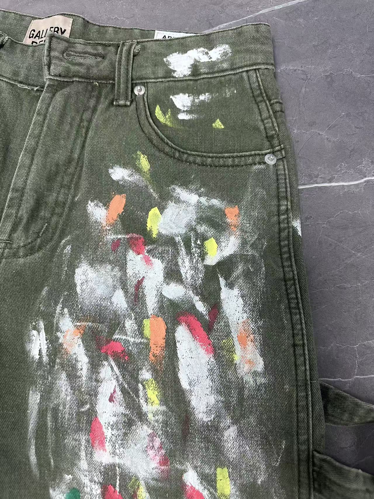 Gallery Dept Paint‑Brush Denim Shorts