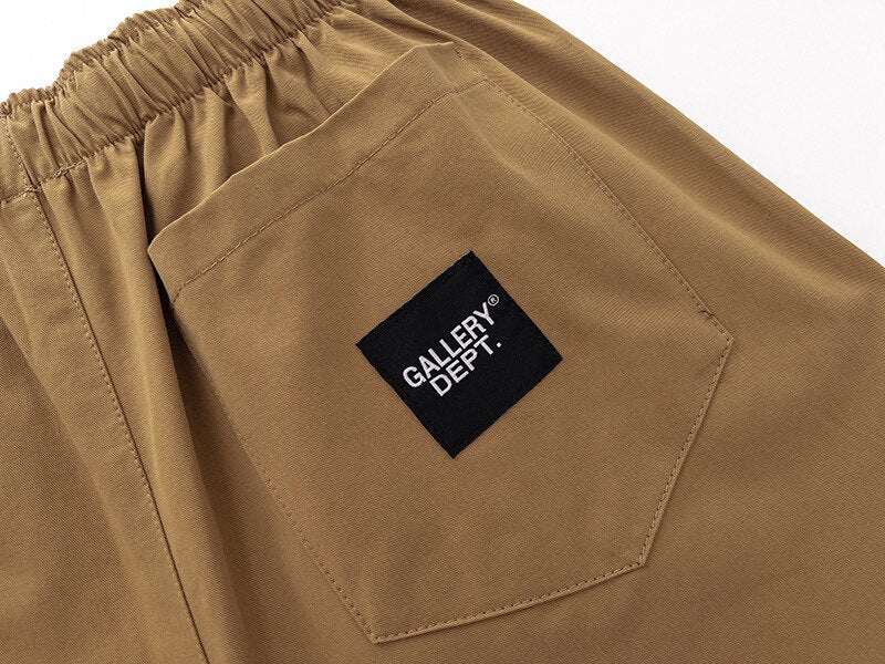 Gallery Dept Khaki Logo Woven Shorts
