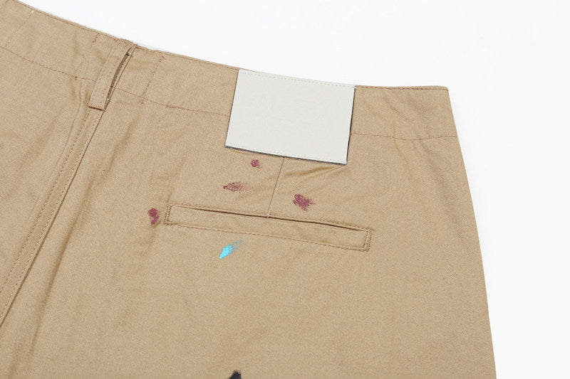 Gallery Dept Paint‑Splatter Carpenter Shorts