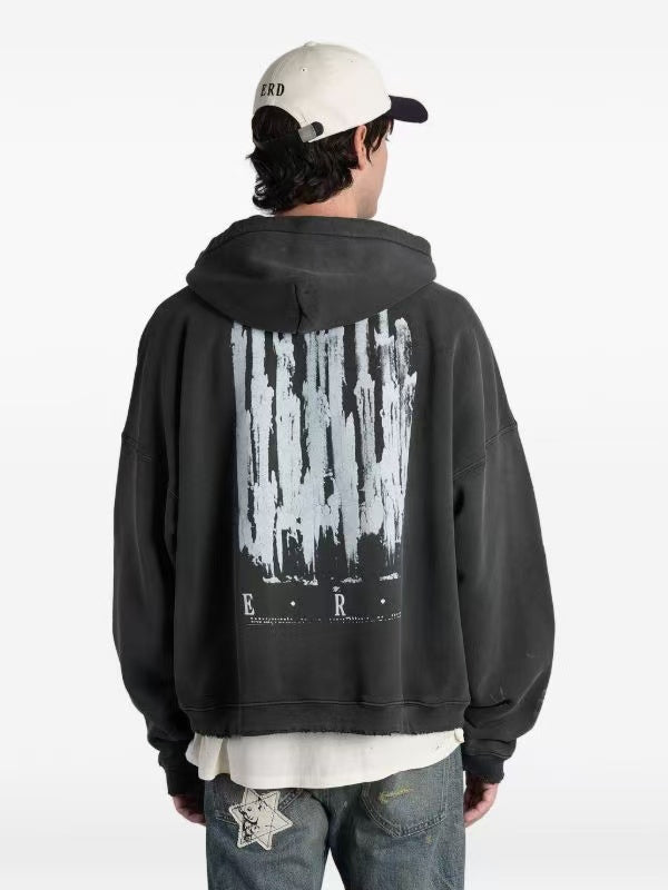 ERD Grunge Narrative Archive Streetwear Zip‑Up Hoodie