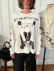 ERD Do What Thou Wilt Poster‑Collage Print Boxy Long Sleeve Tee