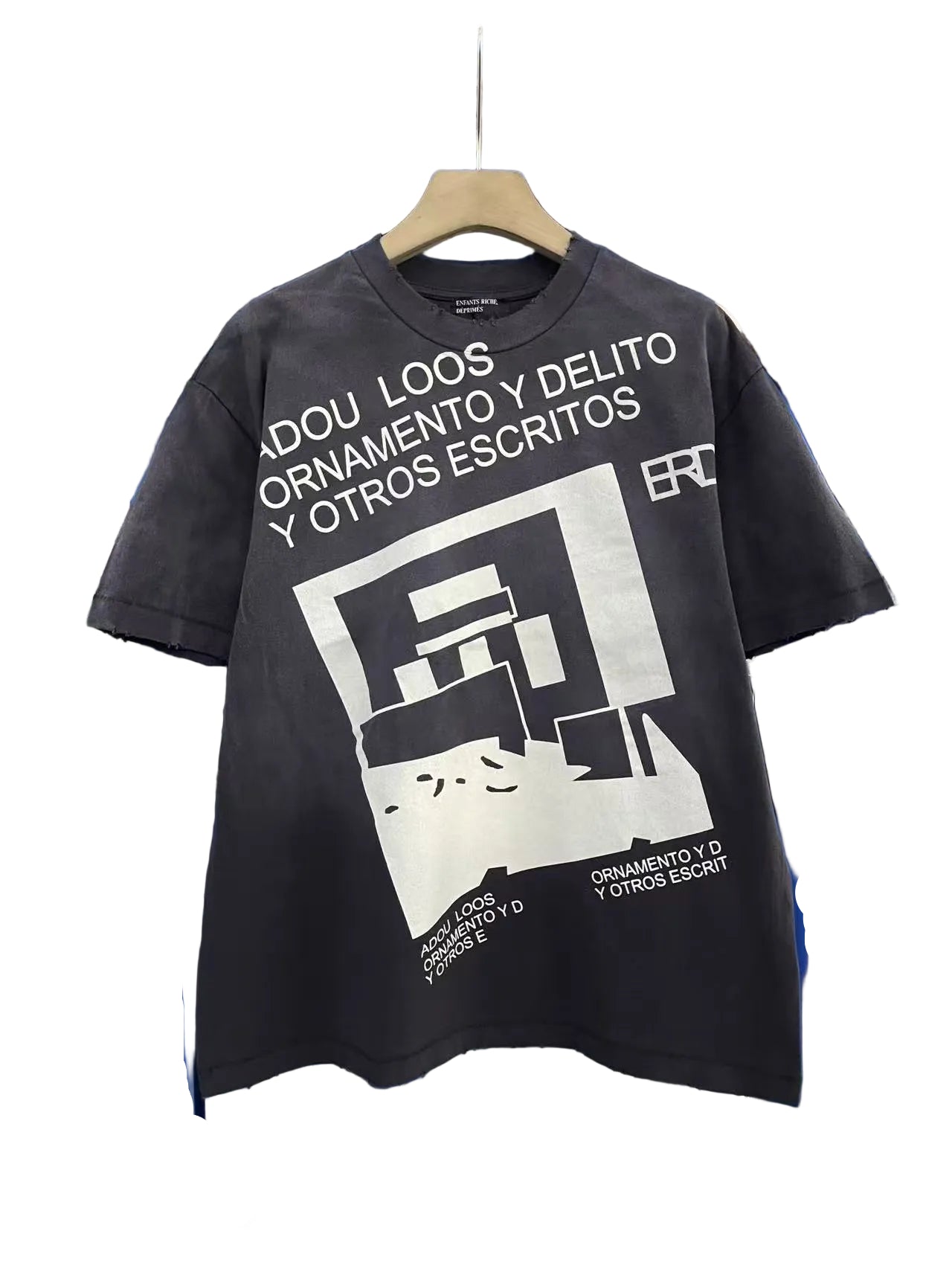 ERD Abstract Geometric Text Vintage Tee