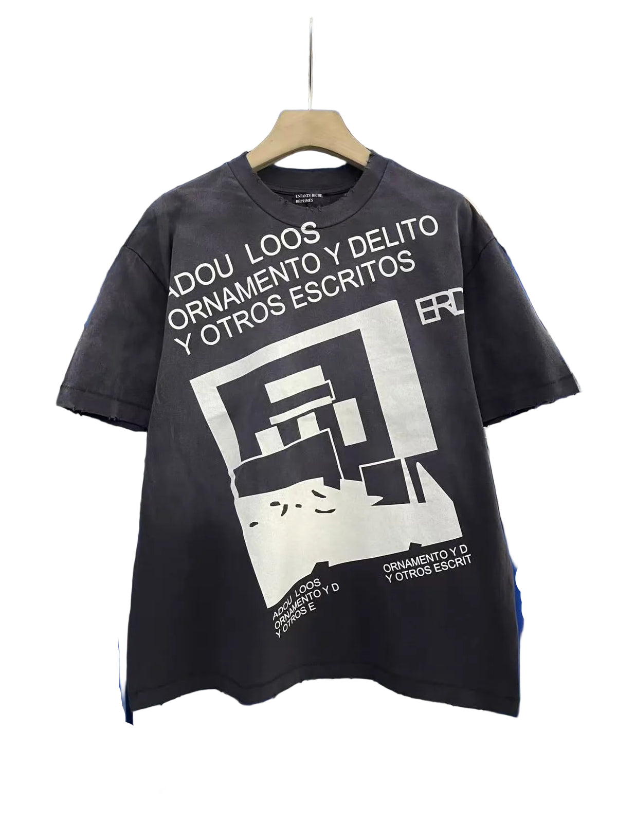 ERD Abstract Geometric Text Vintage Tee