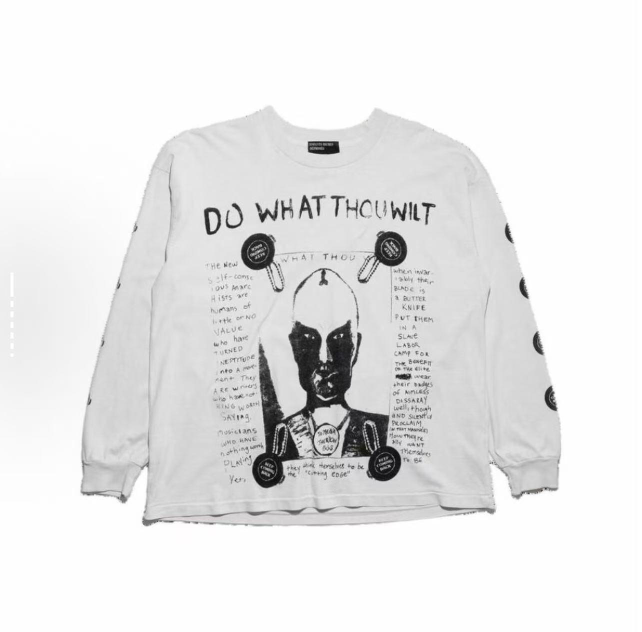 ERD Do What Thou Wilt Poster‑Collage Print Boxy Long Sleeve Tee