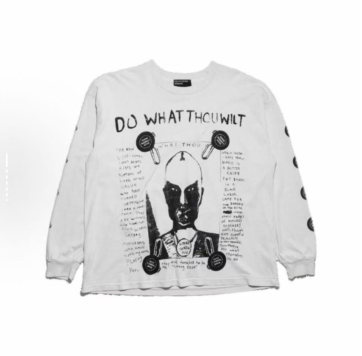 ERD Do What Thou Wilt Poster‑Collage Print Boxy Long Sleeve Tee