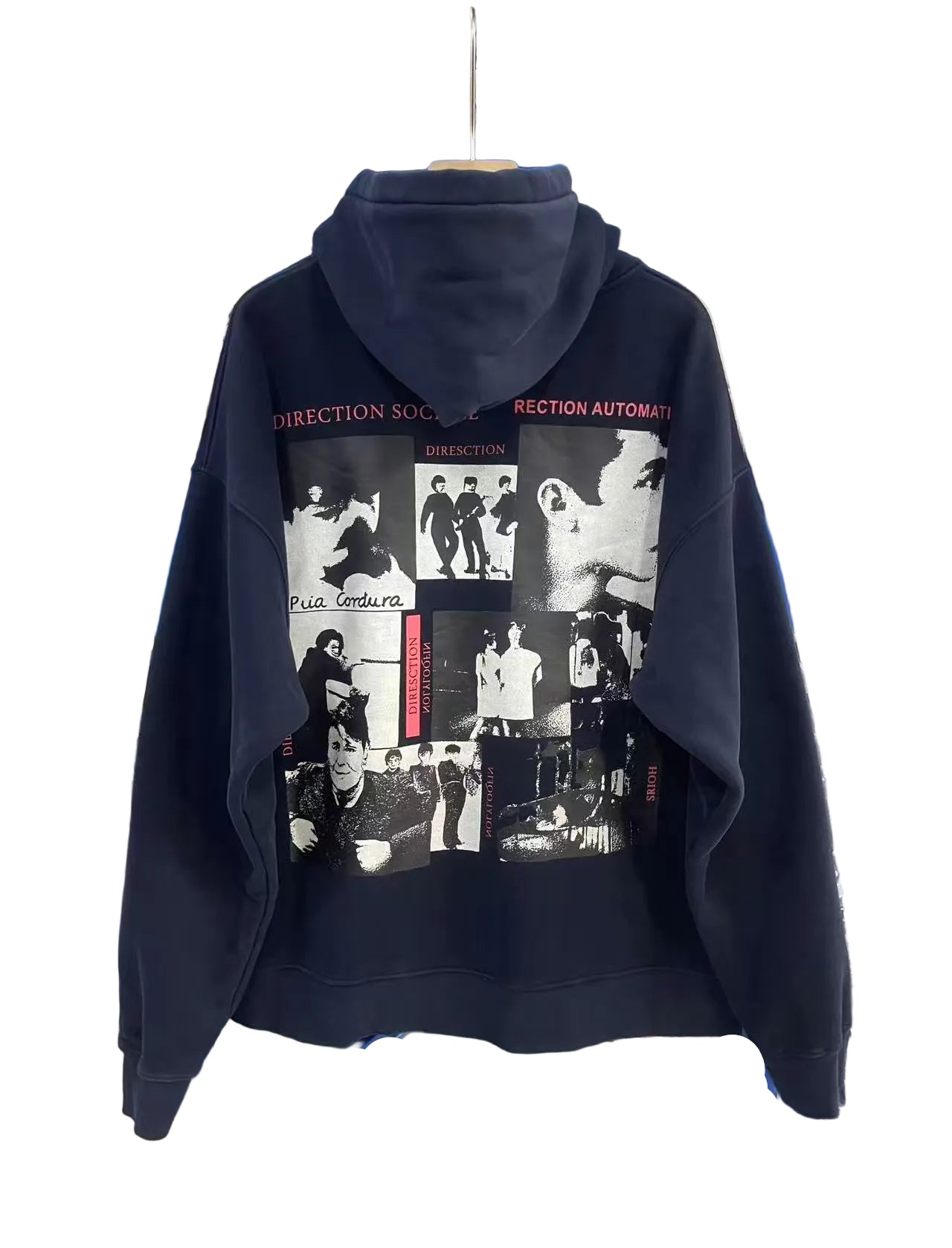ERD Pink Text Cropped Hoodie