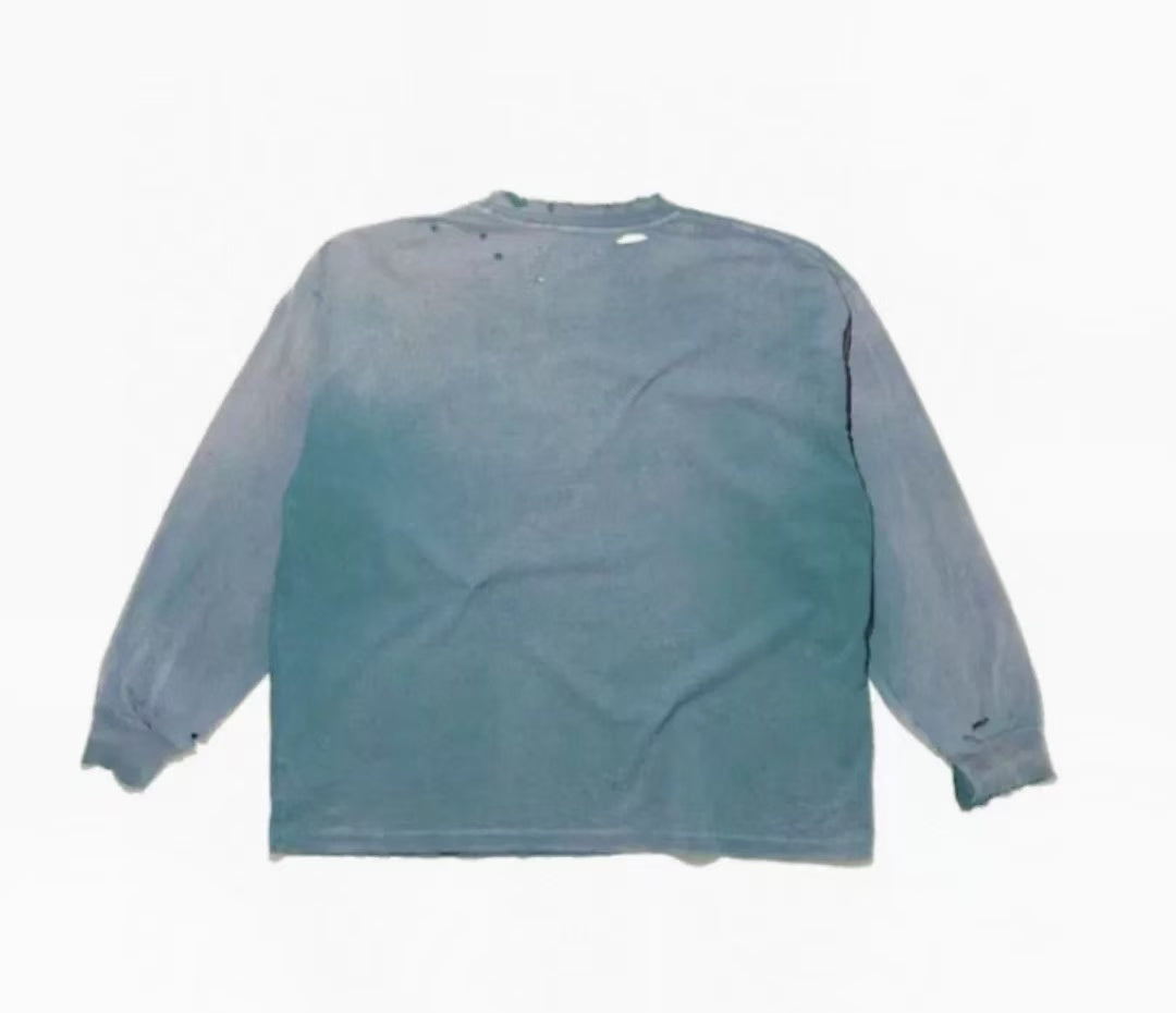 ERD Classic Logo Distressed Long Sleeve Tee